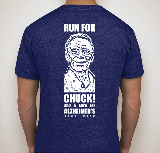 RUN FOR CHUCK! Fundraiser - unisex shirt design - back