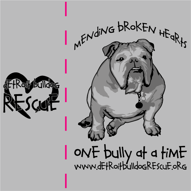 Detroit Bulldog Rescue Fundraiser shirt design - zoomed