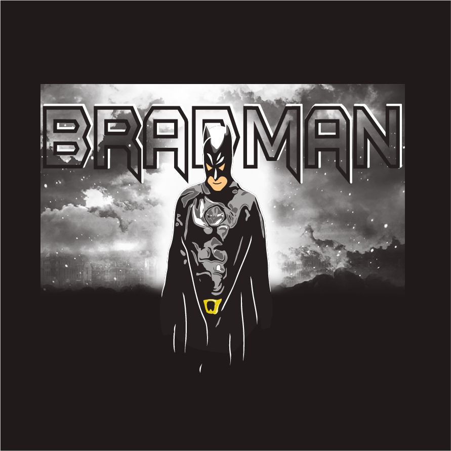 BRADMAN Fighting Cancer! shirt design - zoomed
