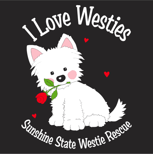 Sunshine State Westie Rescue shirt design - zoomed