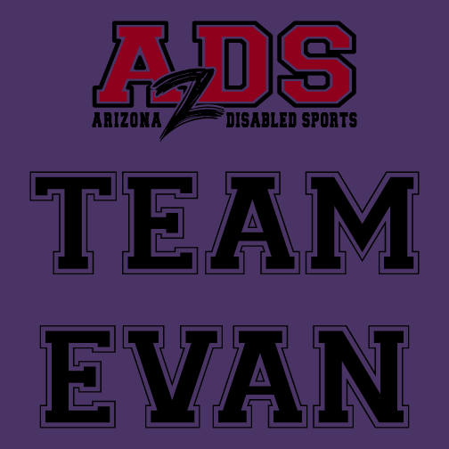 Team Evan and AzDS Run Walk Roll T-shirt SALE shirt design - zoomed