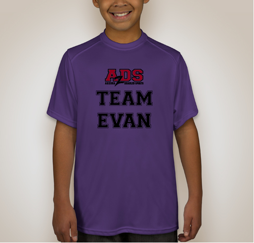 Team Evan and AzDS Run Walk Roll T-shirt SALE Fundraiser - unisex shirt design - back