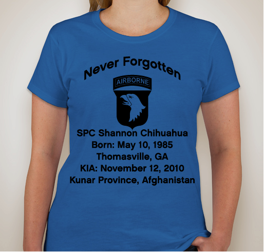 Army Specialist Shannon Chihuahua Fundraiser - unisex shirt design - front