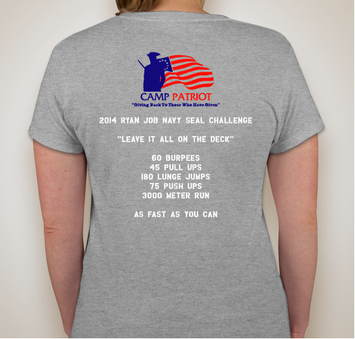 2014 Ryan Job Navy SEAL Challenge Fundraiser - unisex shirt design - back