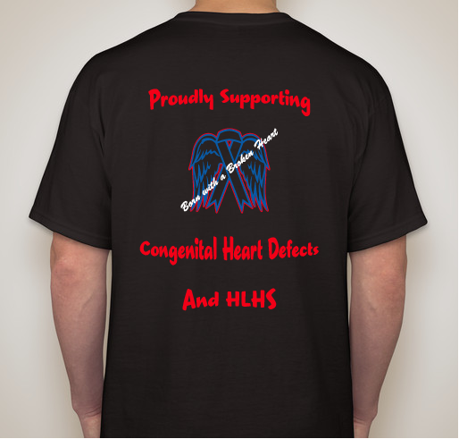 Zane Oakley Wenger CHD Awareness Campaign Fundraiser - unisex shirt design - back