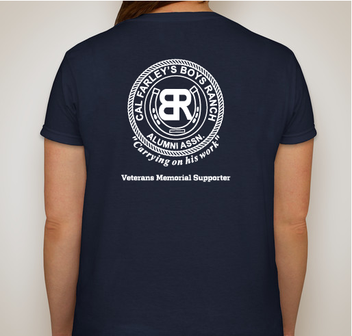 Cal Farley's Boys Ranch Alumni Association (CFBRAA) Veterans Memorial Fund Fundraiser - unisex shirt design - back
