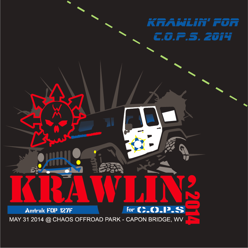 KRAWLIN' FOR C.O.P.S. 2014 shirt design - zoomed