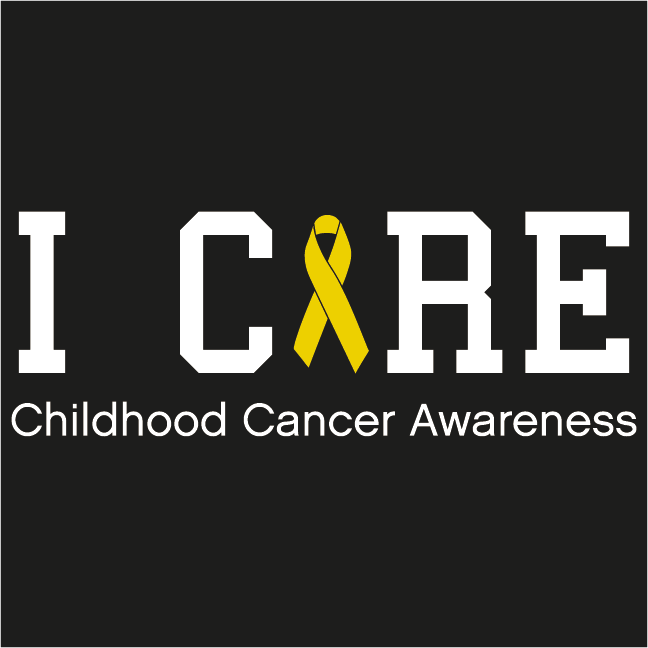 Who Cares - Childhood Cancer Awareness shirt design - zoomed