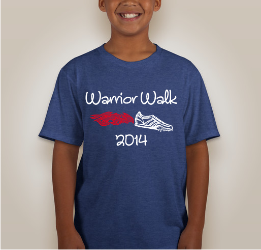 Warrior Walk 2014 Fundraiser - unisex shirt design - back
