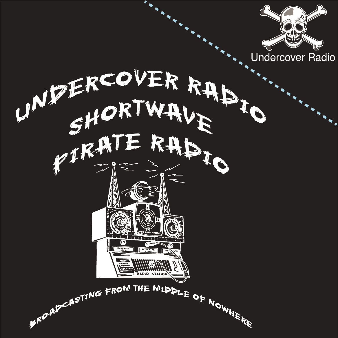 Undercover Radio t-shirt fundraiser shirt design - zoomed