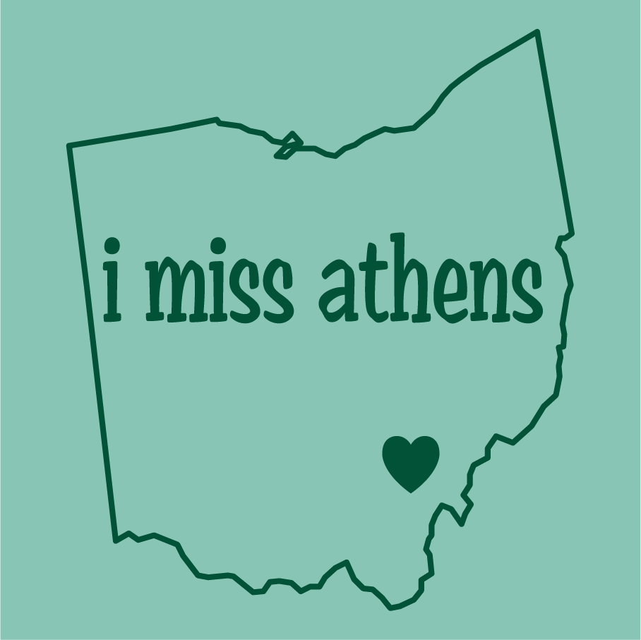 "I Miss Athens" t-shirt! shirt design - zoomed