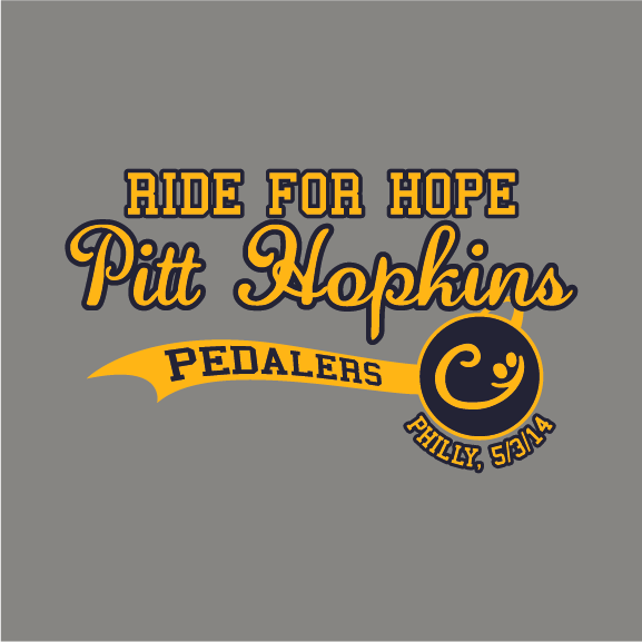 Pitt Hopkins Million Dollar Bike Ride for Hope shirt design - zoomed