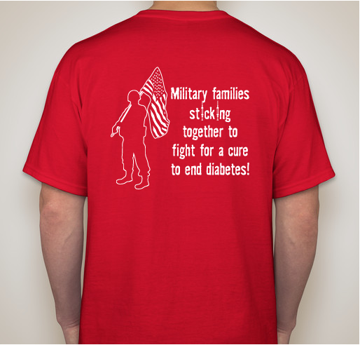 Combat Kids Military families sticking together to fight for a cure for diabetes Fundraiser - unisex shirt design - back