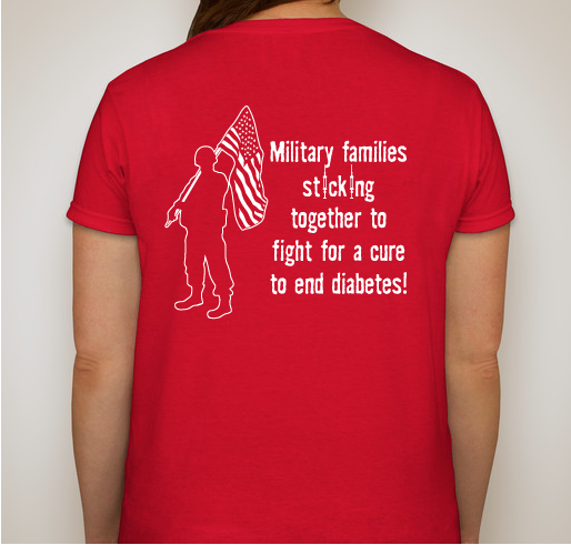 Combat Kids Military families sticking together to fight for a cure for diabetes Fundraiser - unisex shirt design - back