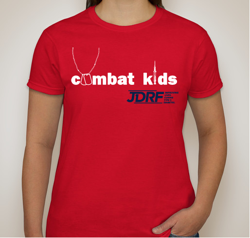 Combat Kids Military families sticking together to fight for a cure for diabetes Fundraiser - unisex shirt design - front