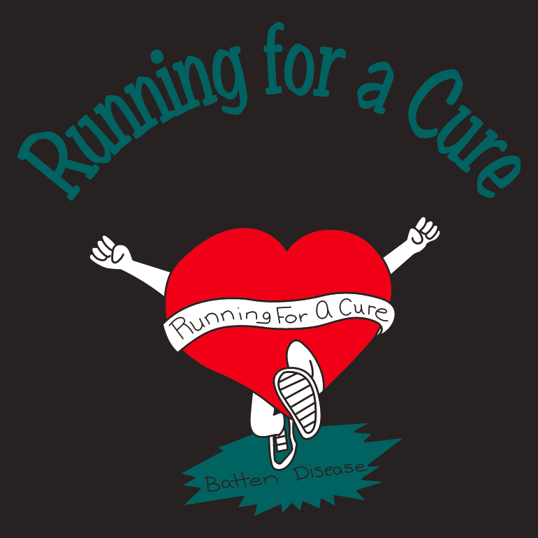 Running for a Cure for Batten Disease shirt design - zoomed