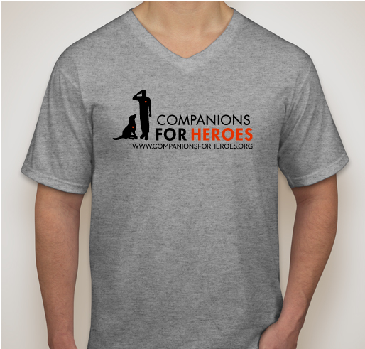 Companions for Heroes - V-Necks Fundraiser - unisex shirt design - front
