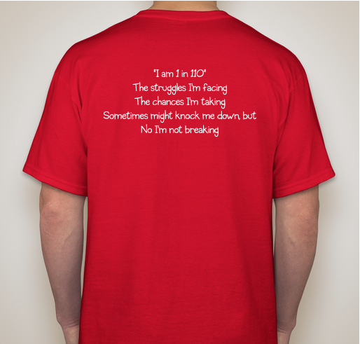 Our Little Fighter Fundraiser - unisex shirt design - back