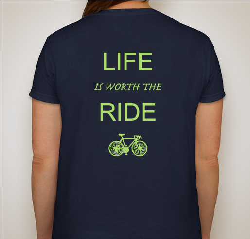 Shannon's 2014 Pelotonia Ride Fundraiser - unisex shirt design - back