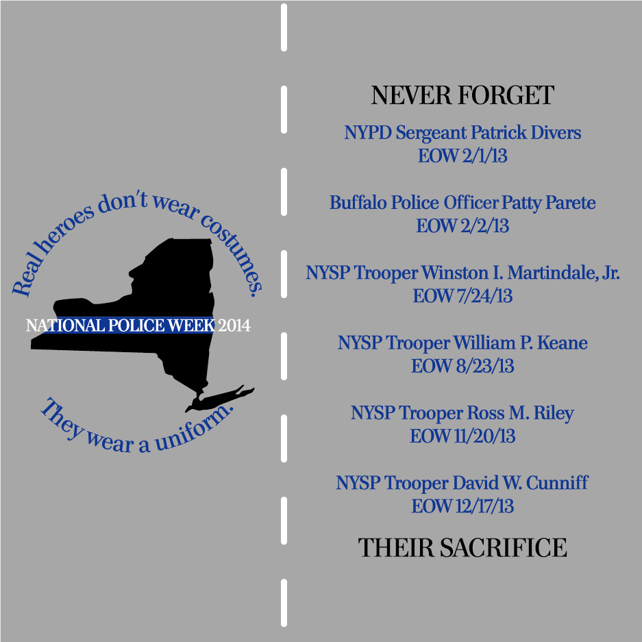 2013 New York State Line of Duty Honorees shirt design - zoomed