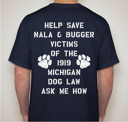 PLEASE SAVE US - NALA AND BUGGER Fundraiser - unisex shirt design - back