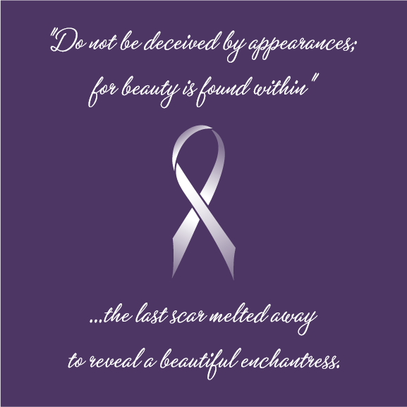 Beauty through cancer shirt design - zoomed