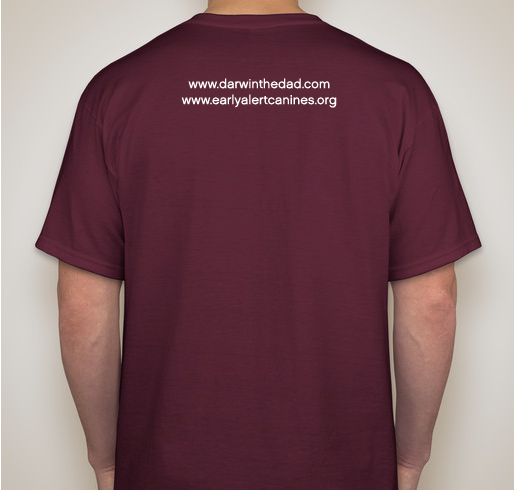 Darwin the Diabetic Alert Dog Fundraiser - unisex shirt design - back