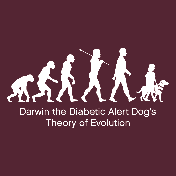 Darwin the Diabetic Alert Dog shirt design - zoomed