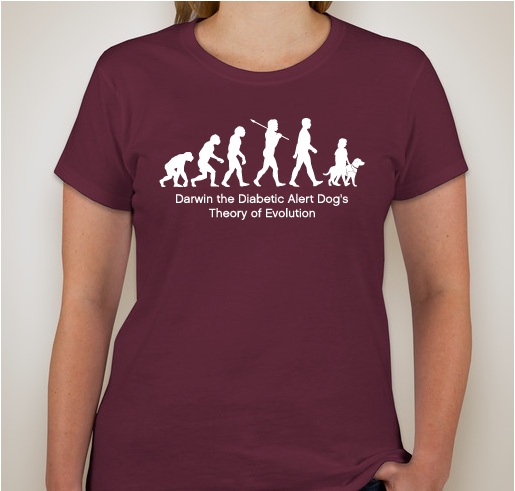 Darwin the Diabetic Alert Dog Fundraiser - unisex shirt design - front