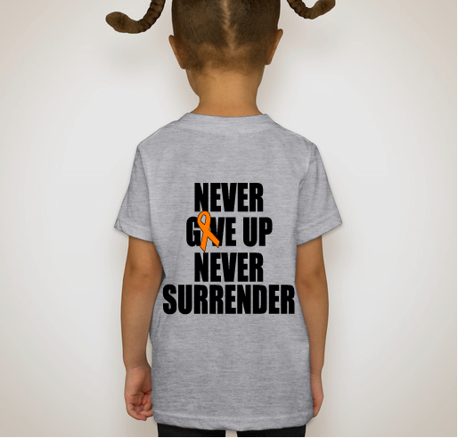 Never Give Up Never Surrender Fundraiser - unisex shirt design - back