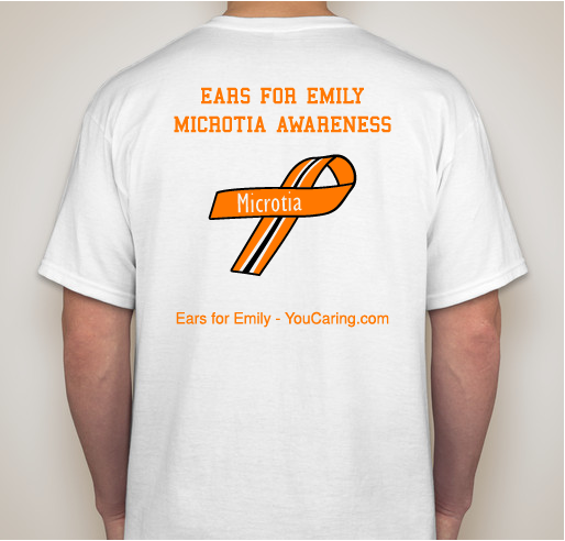 "Ears for Emily" Microtia Awareness Fundraiser - unisex shirt design - back