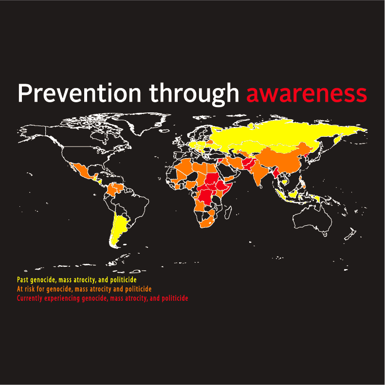 Prevention through awareness shirt design - zoomed