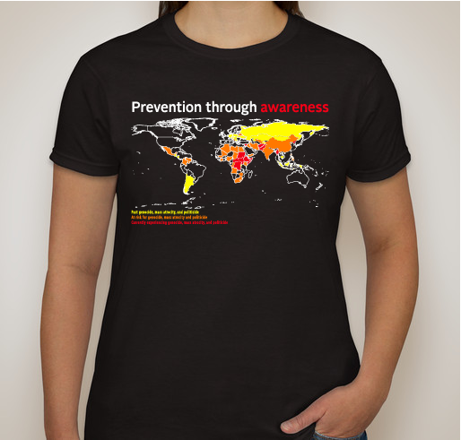 Prevention through awareness Fundraiser - unisex shirt design - front