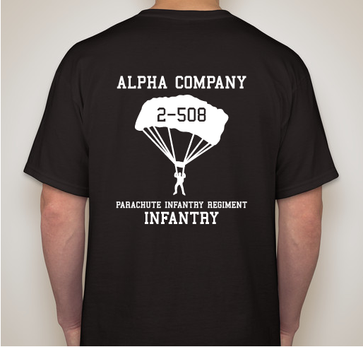Alpha Company 2-508 PIR Fundraiser - unisex shirt design - back
