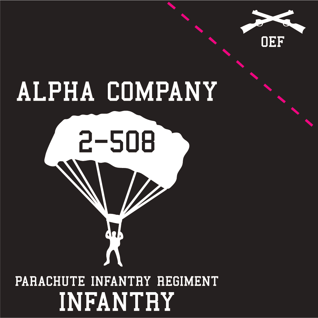 Alpha Company 2-508 PIR shirt design - zoomed