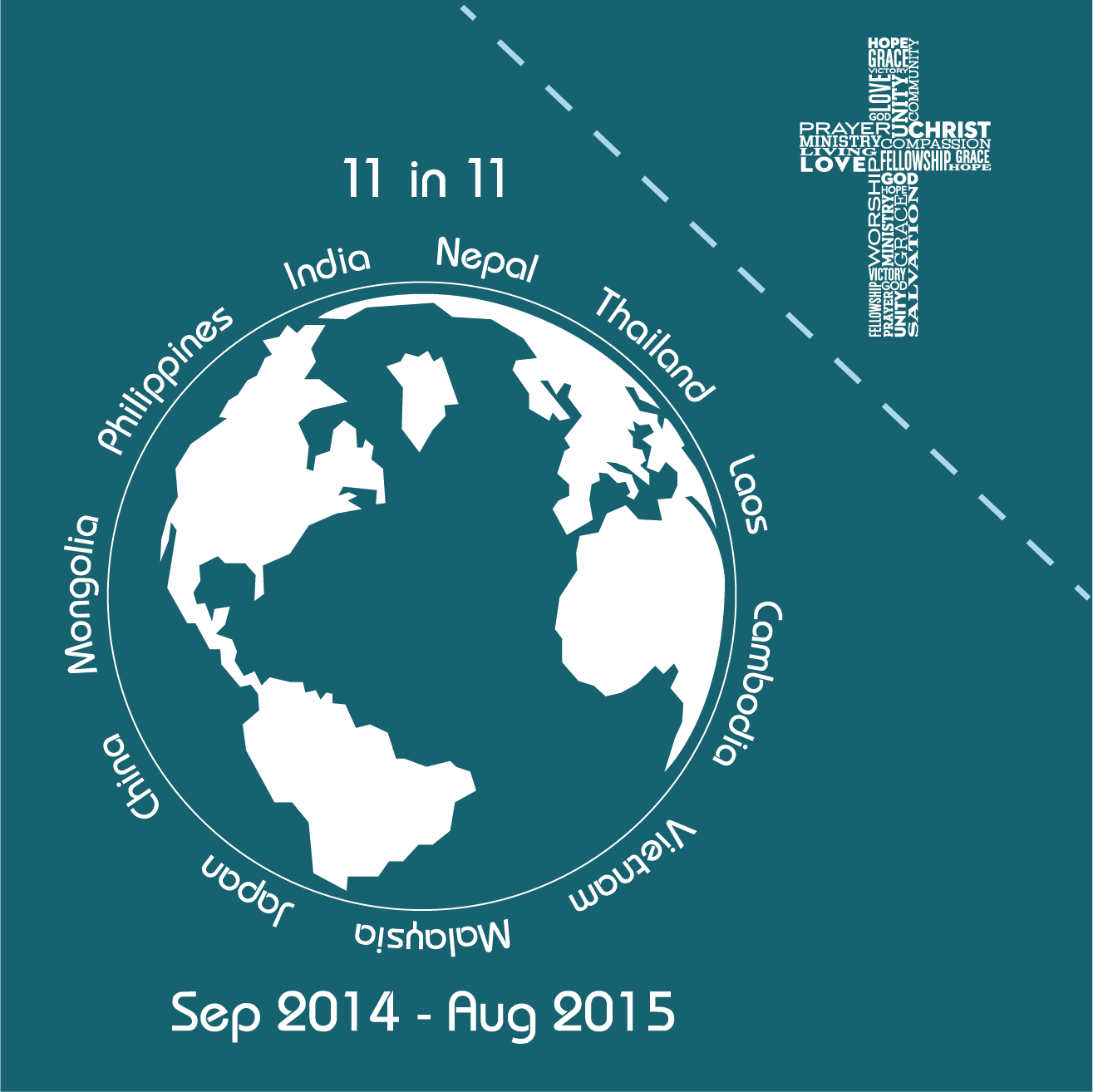 Tina Sakers's World Race Mission Trip shirt design - zoomed