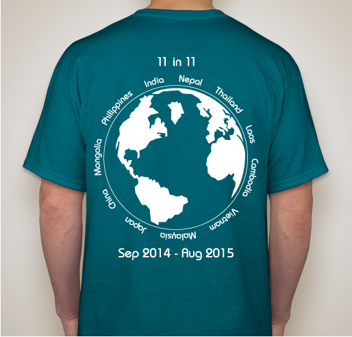 Tina Sakers's World Race Mission Trip Fundraiser - unisex shirt design - back