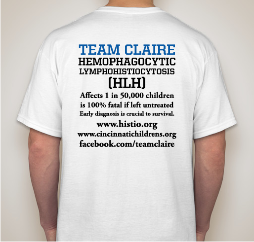 Team Claire Fundraiser - unisex shirt design - back