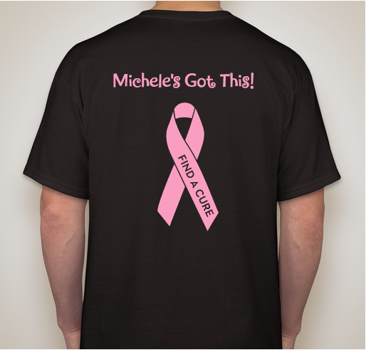 Michele Brockwell Fights Like A Girl Fundraiser - unisex shirt design - back
