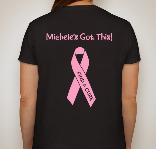 Michele Brockwell Fights Like A Girl Fundraiser - unisex shirt design - back