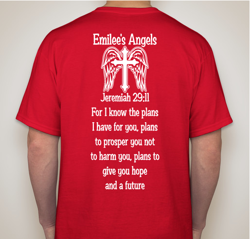 Emilee's angels Fundraiser - unisex shirt design - back