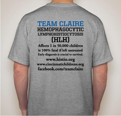 Team Claire - Option 2 Fundraiser - unisex shirt design - back