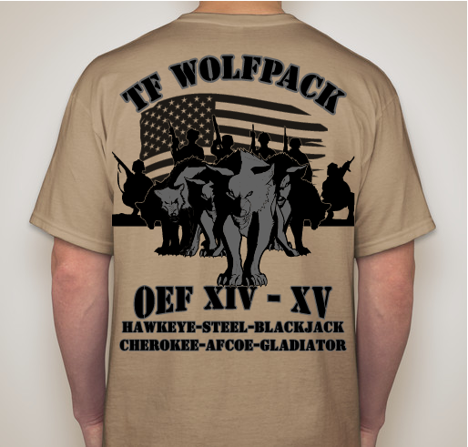 TF Wolfpack Fundraiser - unisex shirt design - back
