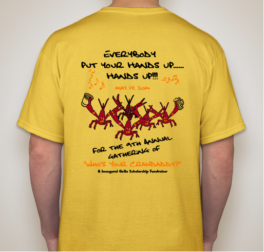 Who's Your Crawdaddy? Fundraiser - unisex shirt design - back