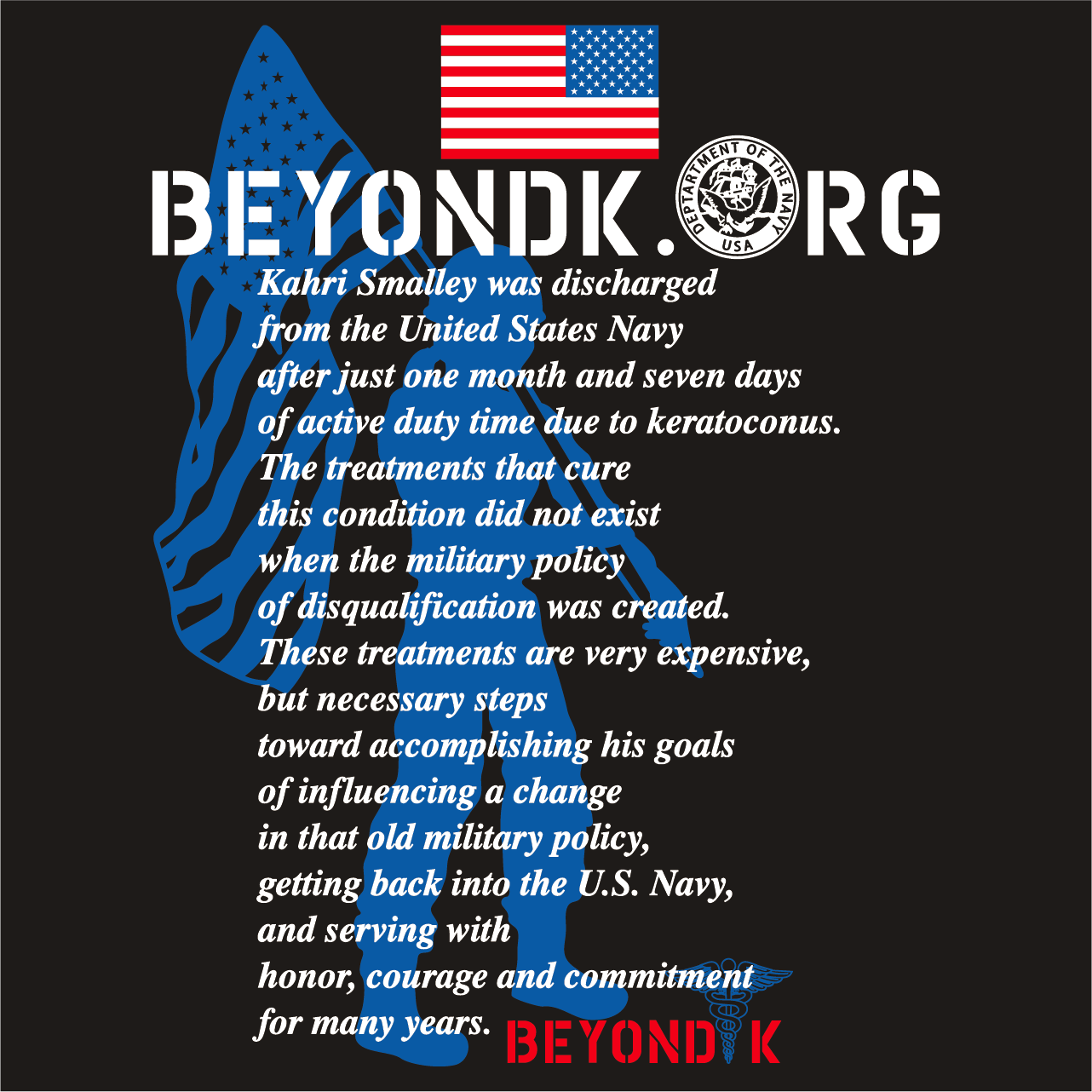 Beyond K Medical Fundraiser shirt design - zoomed