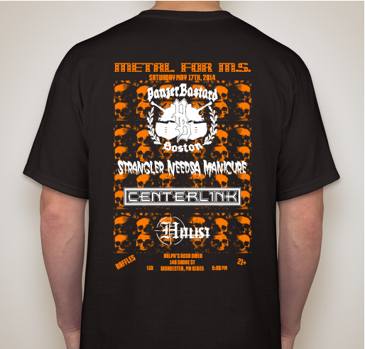 4th annual Metal for M.S. show Fundraiser - unisex shirt design - back
