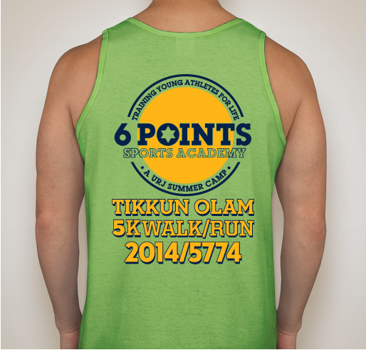 2014 6 Points Sports Academy Tikkun Olam Project Fundraiser - unisex shirt design - front