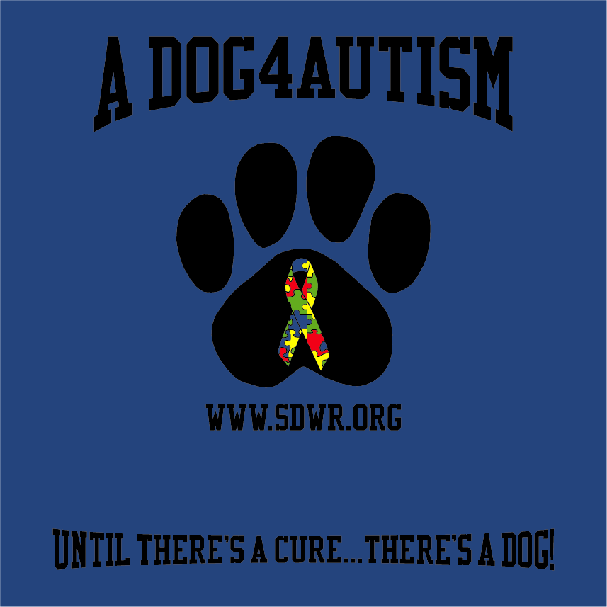 A Dog4Autism shirt design - zoomed