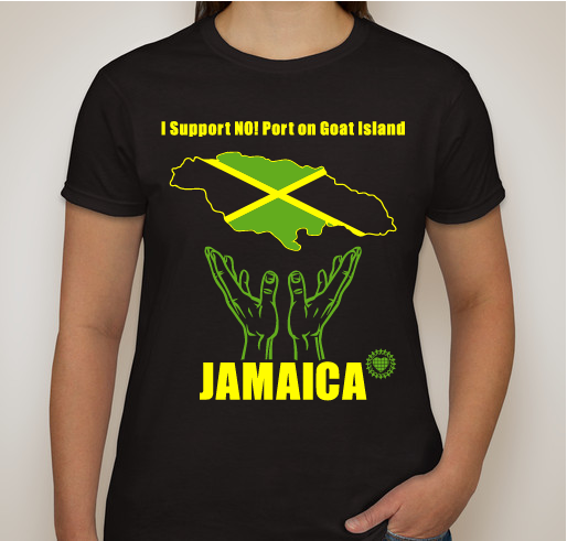 NO! to port on Goat Islands/PBPA, Jamaica Fundraiser - unisex shirt design - front