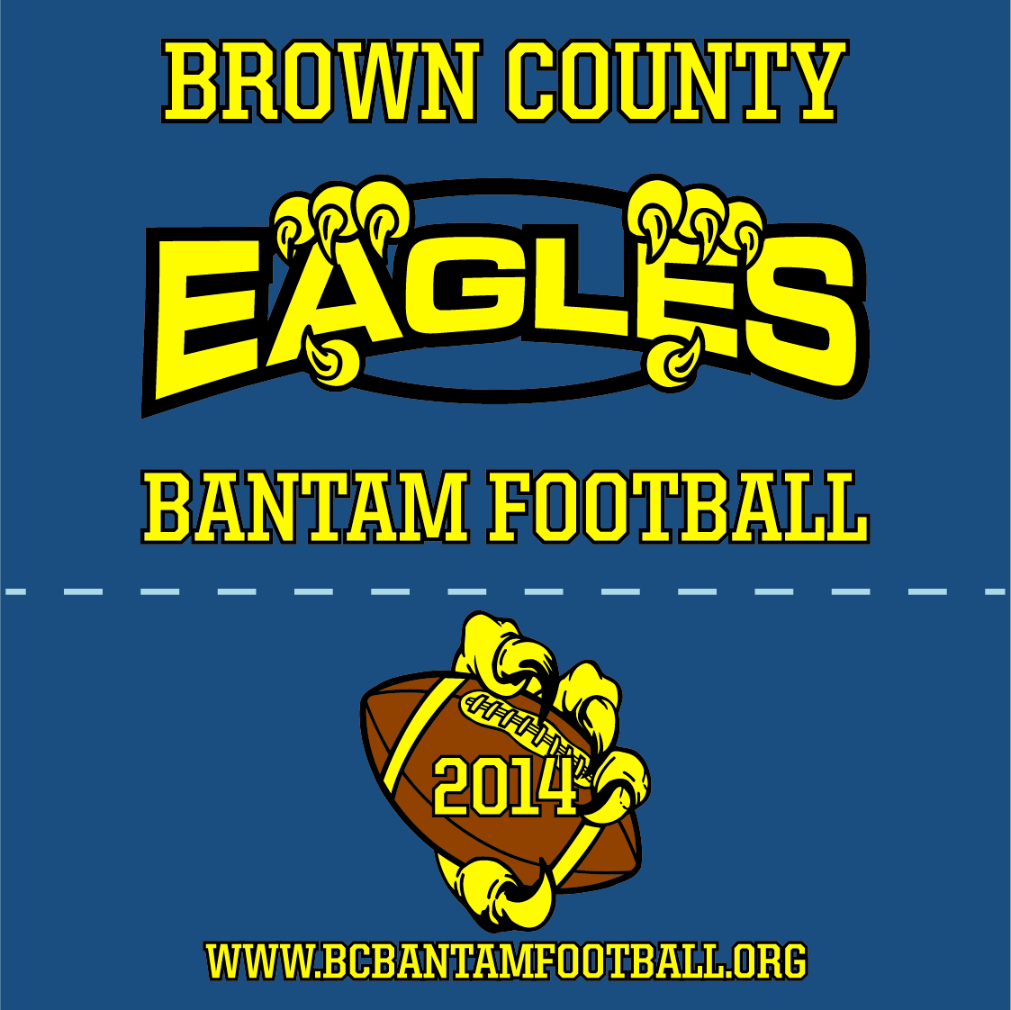 Brown County Bantam Football League 2014 T-Shirt Fundraiser shirt design - zoomed